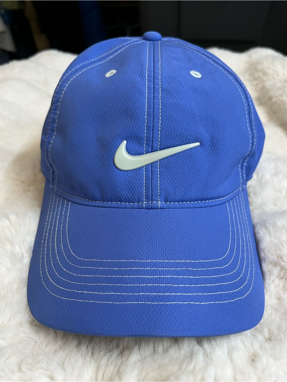Nike Golf Blue Baseball Cap with White Swoosh
